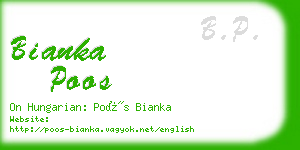 bianka poos business card